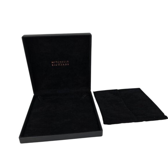 Mitchells Richards Black Empty Gift Jewelry Case 7.5” x 7.5